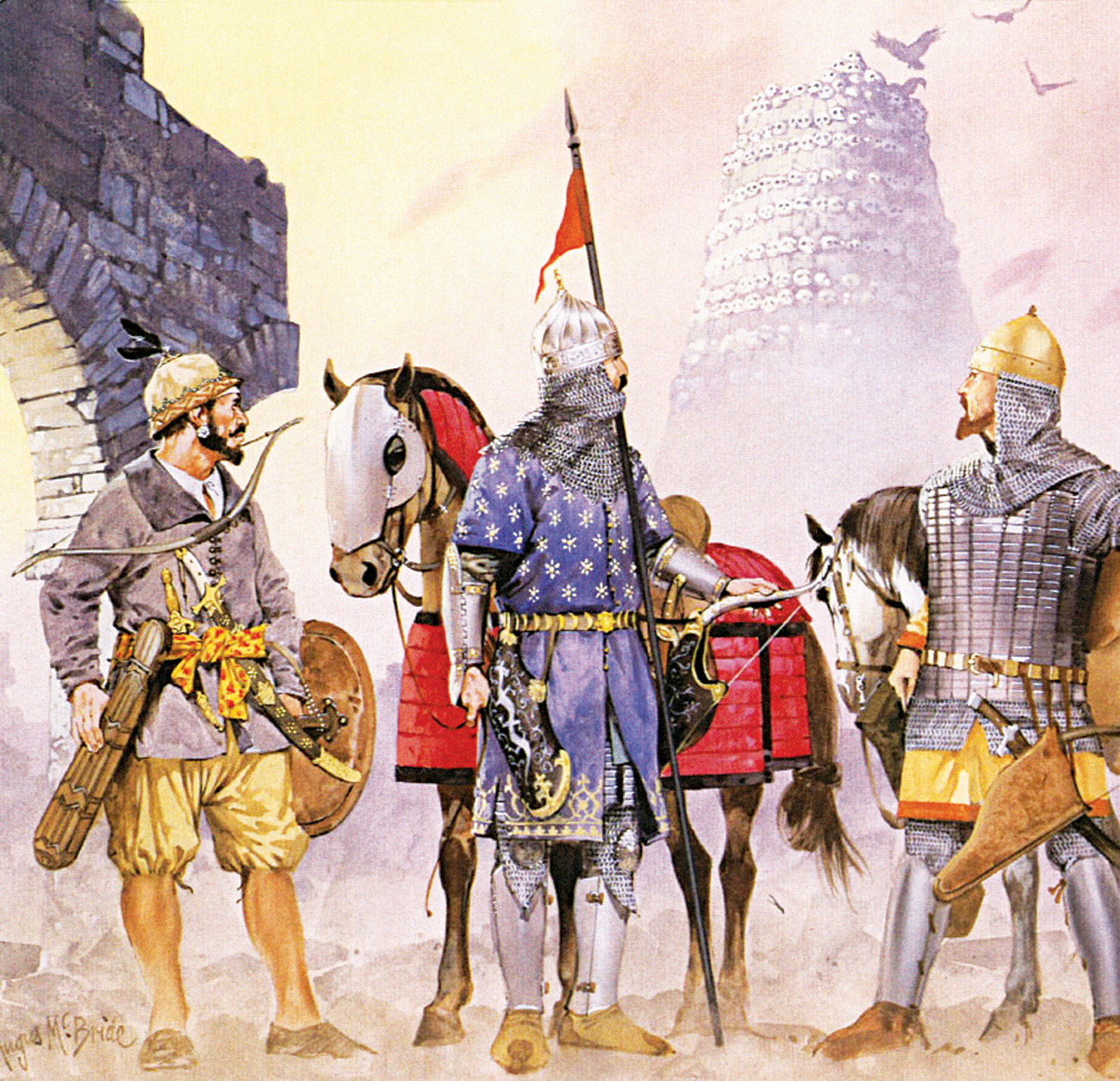 » İznik kapısında Anadolu'da ismini bilemediğimiz pek çok kaleyi ele geçirip hakimiyet kuran Süleymanşah, valilere üstünlük sağlayarak İznik önlerine kadar gelmeyi başardı. Üstteki temsili çizim Selçuklu askerlerini tasvir ediyor.